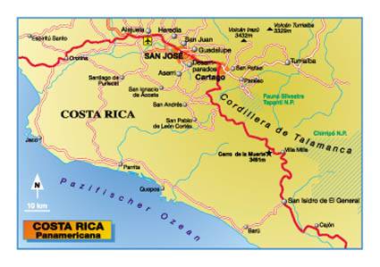 Carretera Panamericana en Costa Rica