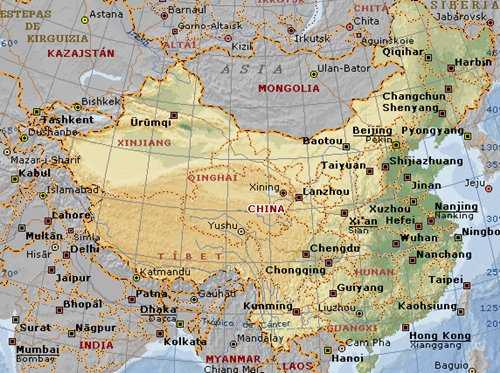 Ciudades de China - mapa