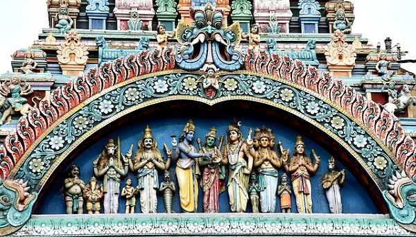 Figuras en el Templo de Meenakshi Amman en Madurai