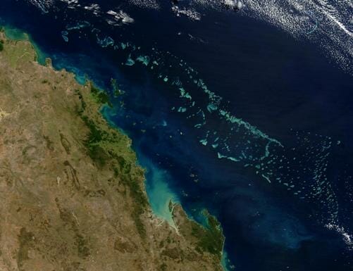 Imagen Satélite de la Gran Barrera de Coral