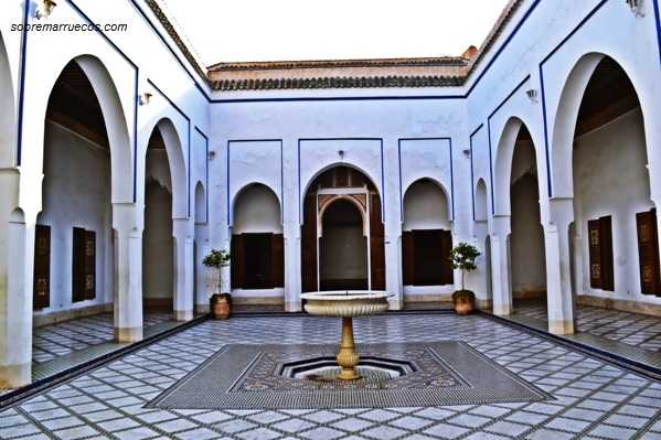Patio del palacio Bahia en Marrakech