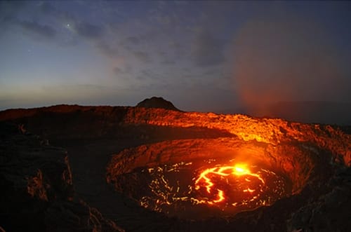 El lago de fuego de Etiopía
