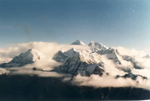 Sobrevolando el Everest