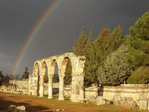 Las ruinas de Aanjar, en el Líbano