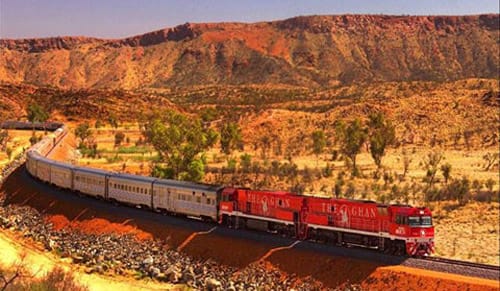 El Ghan, un tren turístico en Australia