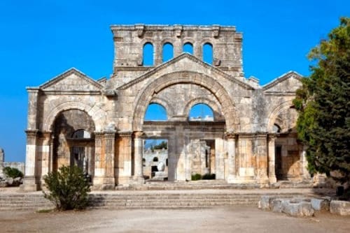 Las ruinas de la Iglesia de San Simeón, en Siria