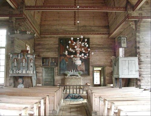 iglesia petajavesi interior