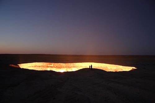 La Puerta del Infierno, fuego en Turkmenistán La Puerta del Infierno, fuego en Turkmenistán